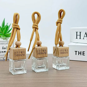 Glass Custom Empty Car Air Fragrance Perfume Hanging Scent Aroma Diffuser Bottle