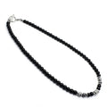 Fashion Fine Personalized Hip Hop Jewelry Stainless Steel Punk Rock Black Beaded Chain Necklaces for Men