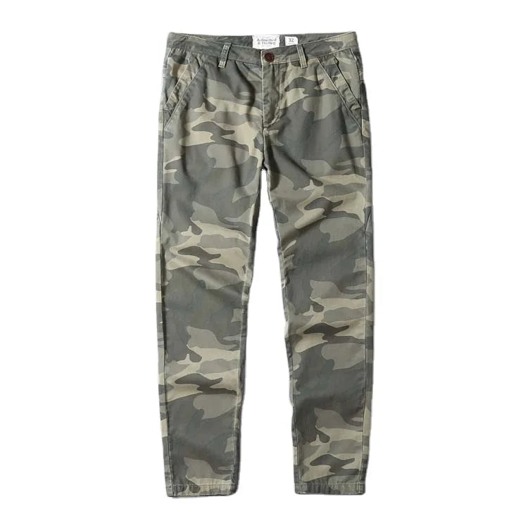 Mens Camouflage Cargo Trousers Outdoor Workwear Multi Pocket Casual Pants for Men