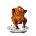 Dawneast Stainless Steel Metal Chicken Roaster with Handle for BBQ Oven or Smoker-Easily Cleaned Grill Accessory