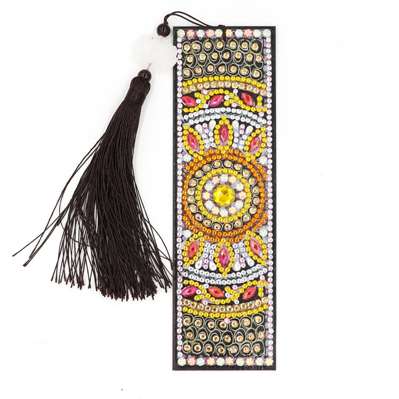 Wholesale Diy 5d Diamond Painting Leather Bookmarks Special Shaped Diamond Painting Bookmark Tassel Crafts