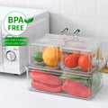 NFS Refrigerator Kitchen Storage Container Transparent Storage Box Fridge Organizer Wholesale