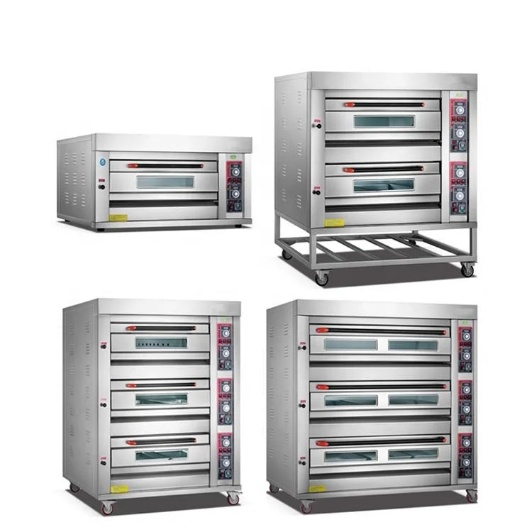 Industrial Bread Oven Commercial Baking Equipment Other Snack Machine Cake Bread 1 2 3 Deck Pizza Bakery Oven Price for Sale