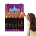 Wholesale Customized Felt Ramadan Advent Calendar Wall Hanging Stars for Kids Ramadan