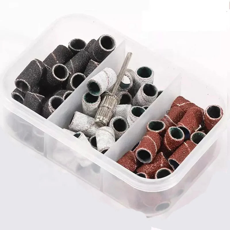 1 Set Nail Polishing Sand Color Sandpaper 3 Size Brown Yellow Zebra White Professional Nail Sanding Ring