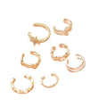 ZF 14K Gold Plated Ear Cuff Chain Drop Dangling Earrings CZ Inlaid Wrap Threader Tassel Earrings Helix Cartilage Cuff Earring