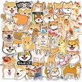 50Pcs Shiba Inu Cute Cartoon Pet Decorative Stickers for Notebook Car Wall Laptop Waterproof Dog Label