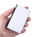 PU Leather Blank Sublimation Business Card Holder Heat Transfer Name Card Case with Magnetic Shut
