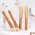 Wooden Color Facial Mask Brush Soft Bristle Beauty Salon Face Cosmetic Application Spa Tool Accessory