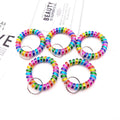 Stretchable Wristband Wristlet Key Chains Wrist Spiral Keychain Spring Flexible Spiral Wrist Coil Band Bracelet Holder Key Rings