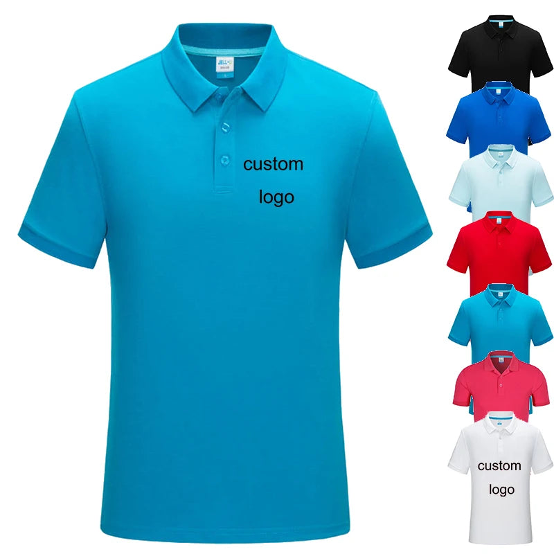 High Quality Cotton Casual Customized Uniform Plain Golf Shirt Blank T Shirt Mens Polo Shirts With Logo Custom