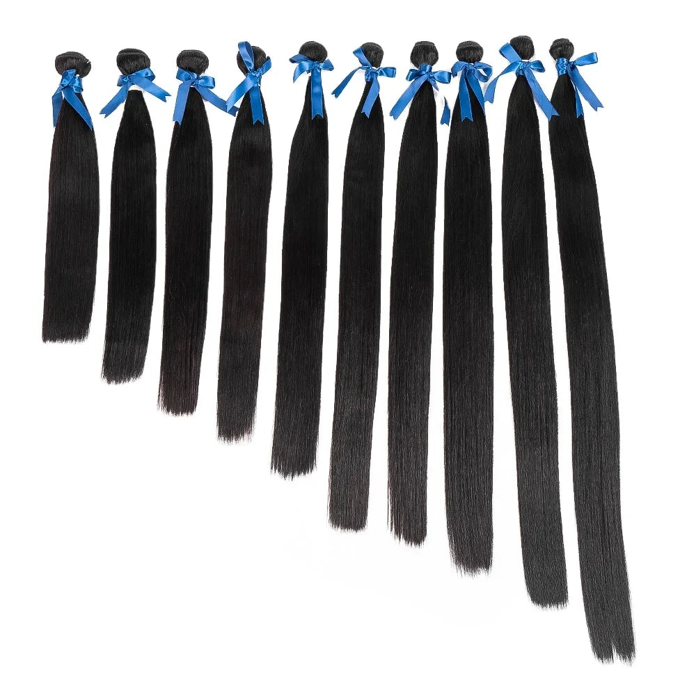 Sleek Brazilian Non Remy 18 30 36 40inches Hair Bundles with 4*2 T Part Lace Closurebest Selling Super Long Hair Extension