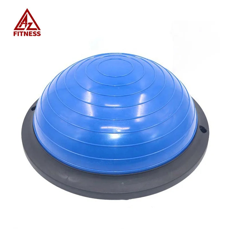 PVC 58cm Gym OEM Workout Anti Burst Training Custom Logo Pilates Exercise Half Balance Home Fitness Equipment Kids Yoga Ball