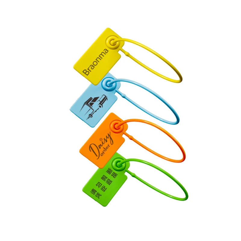 Pull Tight Tamper Proof Security Tags Core Plastic Seal for Man Shoes hang Retail Tags Zip Ties