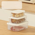 OWNSWING Plastic Food Containers With Lids Storage Container Boxes Set of 3 Reusable Stackable Fridge Organizers