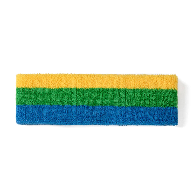 RTS Three  Colors Headband Blue Green Yellow Color Sweatband for Sports