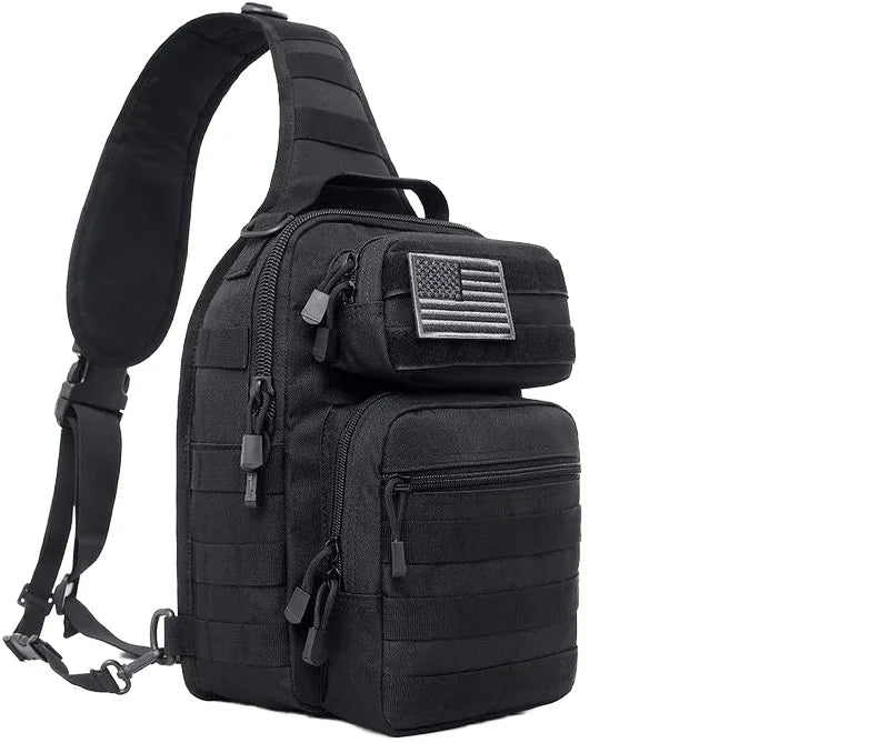 Hot Sale 25L Nylon Molle Assault Range Tactical Chest Bag Best Fashionable Zipper Sling Backpack Hiking Traveling Camo 900D
