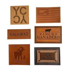 Factory logo Luxury Customization Recyclable PU Leather Suede Leather Printed Embossed Leather Patches for Jeans/Blanket/hats