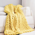 Best-selling Nordic Coarse Wool Hand Knitted Blanket Sofa Cover Blanket