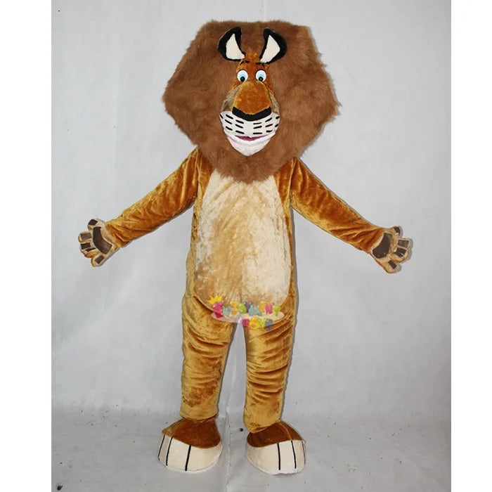 CE Certified Brown Plush Madagascar Alex the Lion Mascot Costume for Sale for Enjoyment