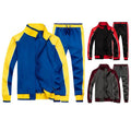 Brand Sporting Men Tracksuit Autumn Casual Male Sportswear Jackets Hoodie With Pants Set Fashion Contrast Color Zipper Tracksuit