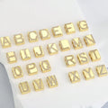 26 A-Z Gold Rhinestone Floating Initial Pendant Charms Alphabet Letter Spacer Beads for Jewelry Making