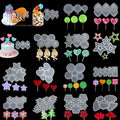 AK Round Love Star Epoxy Resin Mold DIY Sticks Lollipop Cake Supplies Silicone Molds for Making Lollipops Kids