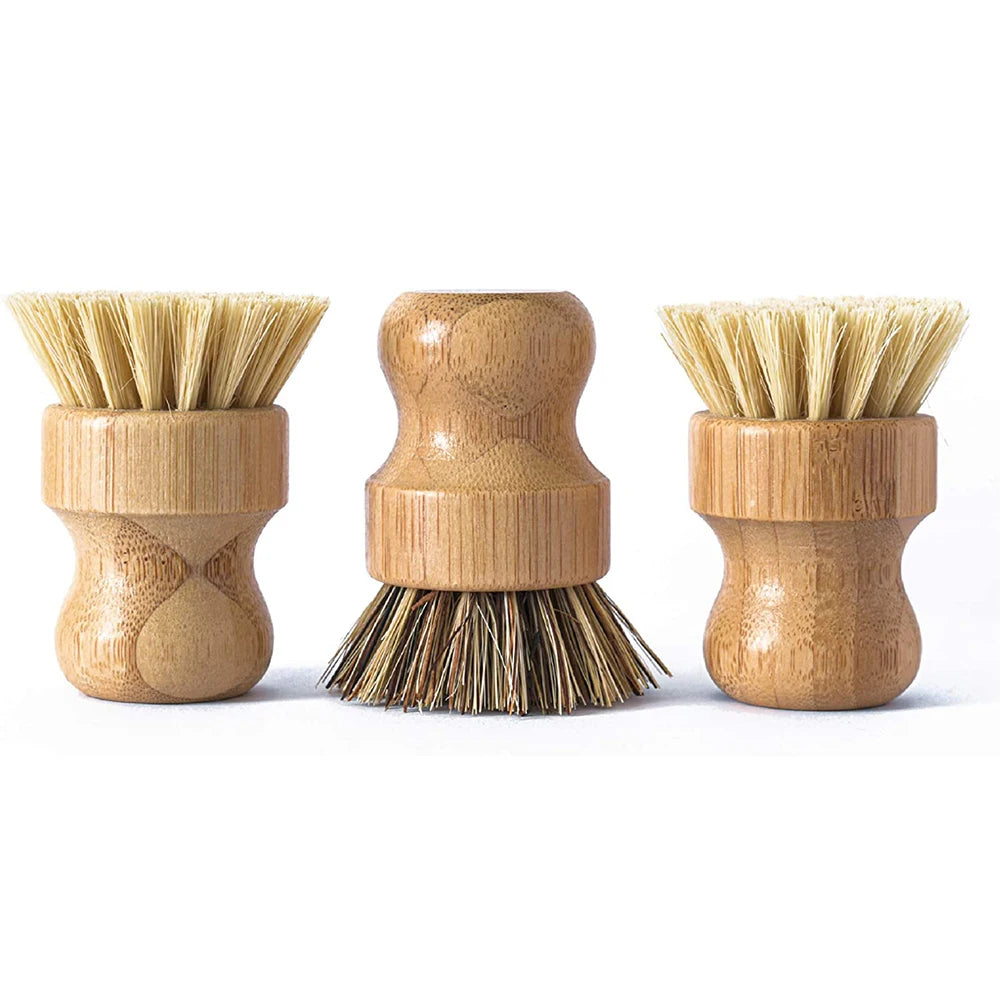 Eco-friendly Bamboo Wooden Pot Kitchen Dish Washing Brush