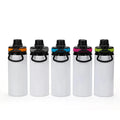 RubySub 600ml Wide Mouth Aluminium Water Bottle Sublimation Water Bottle Blanks with Handle
