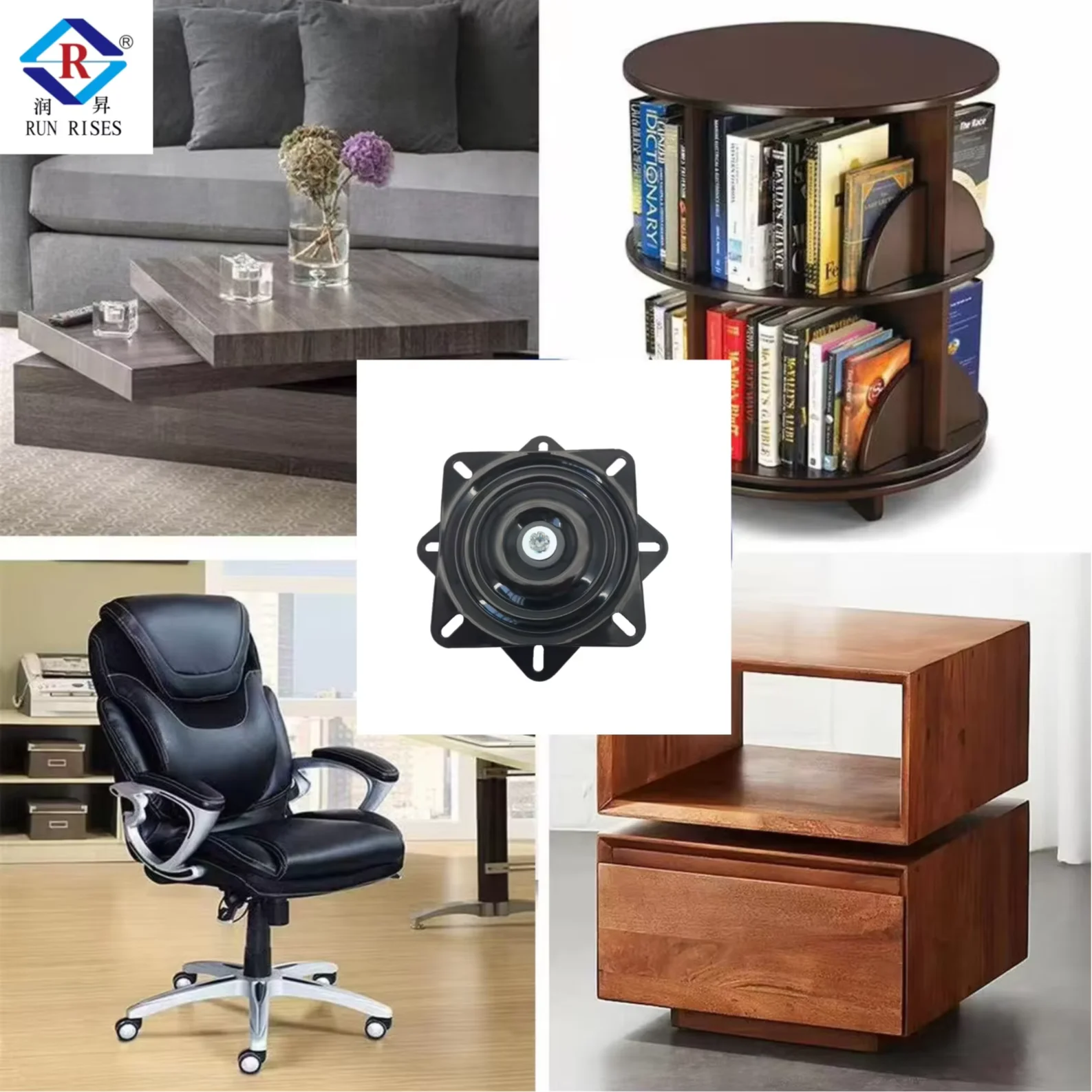 A02 Heavy-Duty Steel Swivel Plate for Chairs Modern Mount Design for Dining Kitchen Outdoor Living Room Bedroom Boat Use