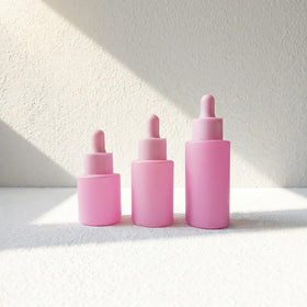 Pink Dropper Bottle 20ml 30ml 40ml Essential Oil Pink Cosmetic Bottle Serum Perfume Glass Dropper Bottle