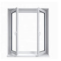 Customized YIDA Plastic PVC Double-Glass Slide Windows Grill Design Folding Vertical Opening Stainless Steel Screen Heat