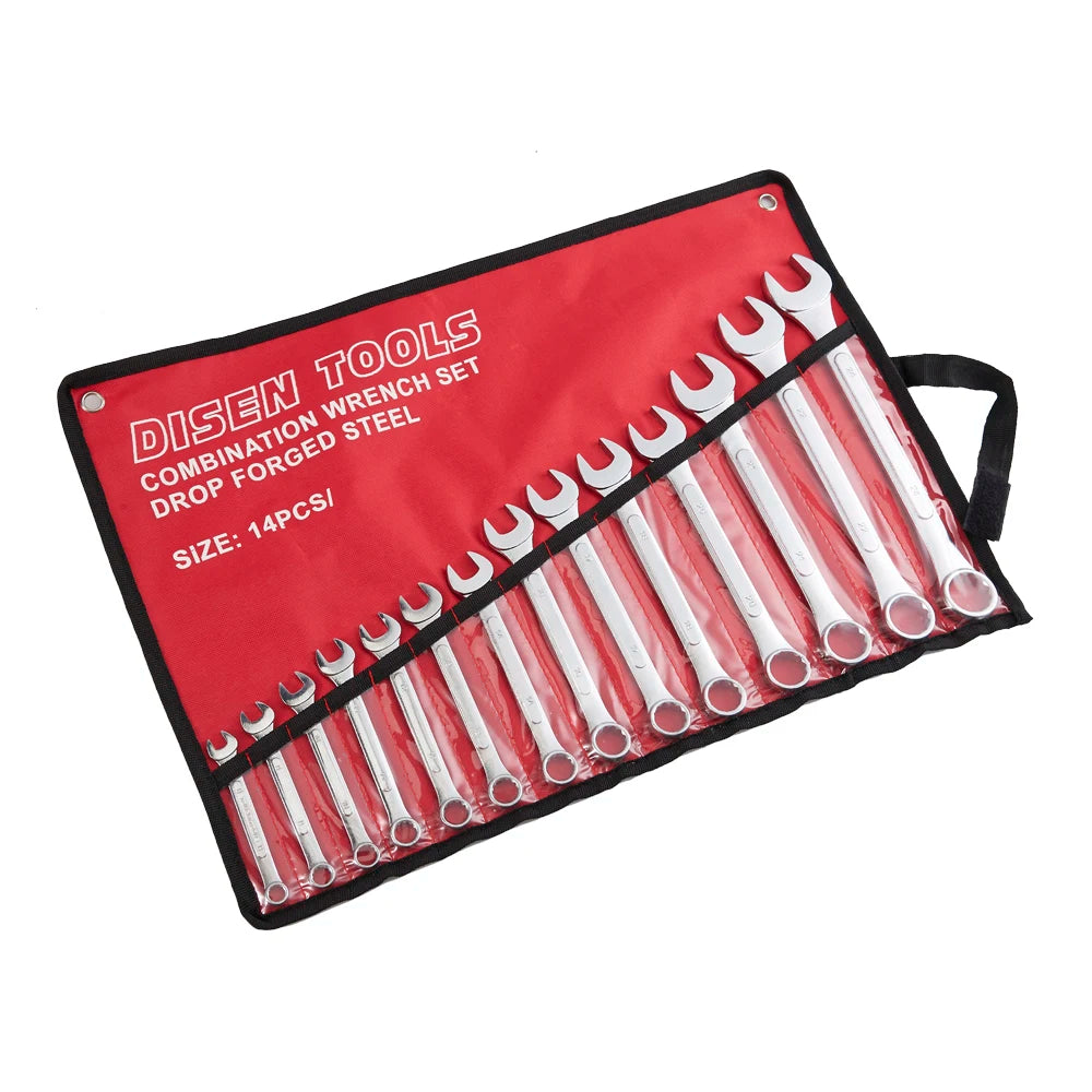 Wholesale Carbon Steel Imperial Combination Wrench Set with Inner Box Carton Packing DIY & OEM Customizable