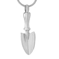 Silver Plated Stainless Steel Religious Children's Cremation Urn Ash Holder Pendant Necklace Keepsake Shovel Memory Ashes