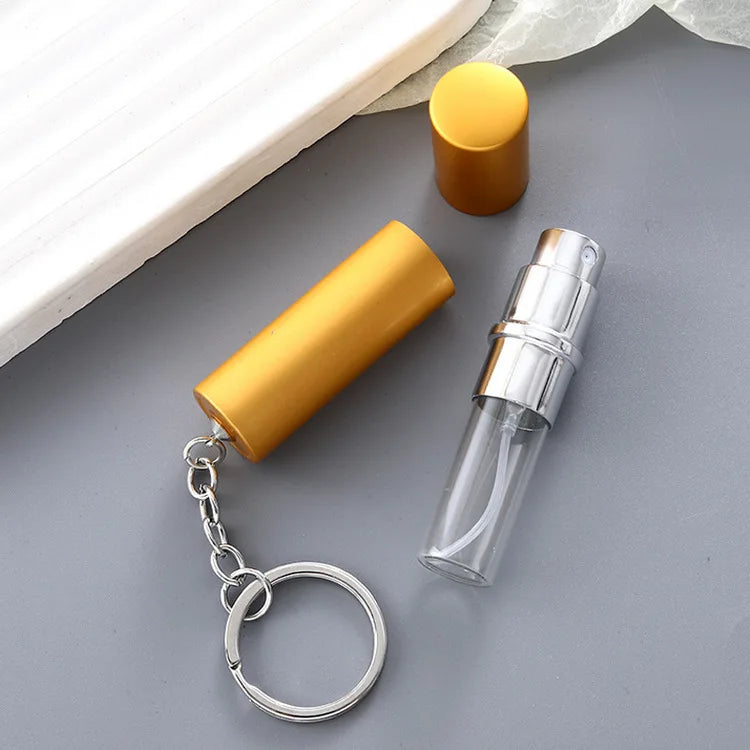 High Quality Sprayer 10mm Perfume Bottle Key Ring Self Defense Keychain Wholesale Defense Keychain Set Female