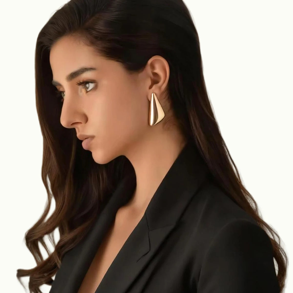 Smooth Surface Triangle Stud Earrings for Women Trendy Lady Daily Fashionable Accessories 2025 Fashion Jewelry Female Girl Gifts