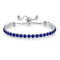 Hot Sales Round Shape Tennis Adjustable Bracelets Shiny Rainbow Crystal Cubic Zircons Bracelet to My Daughter