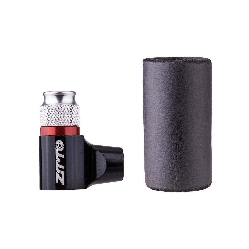 ZTTO High-Pressure Bicycle Air Pump CO2 Cartridge & Adapter Mount FV & AV Compatible Presta/Schrader Valve Bike Tire Pump