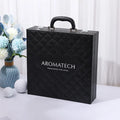 Custom Large Leather Cosmetic Gift Box Attar Arabic Luxury Box Briefcase Luxury Box Packaging With Velvet Inside for Cosmetic