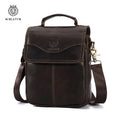 SCHLATUM Custom Vintage Genuine Leather Men's Shoulder Bag Custom Messenger Bag for Men with Handle