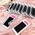 Abonnie Cashmere Eyelash Extensions Trays Fluffy Soft Lash Silk Matte Black Lash Extensions Individual Cashmere Noir Lash Trays