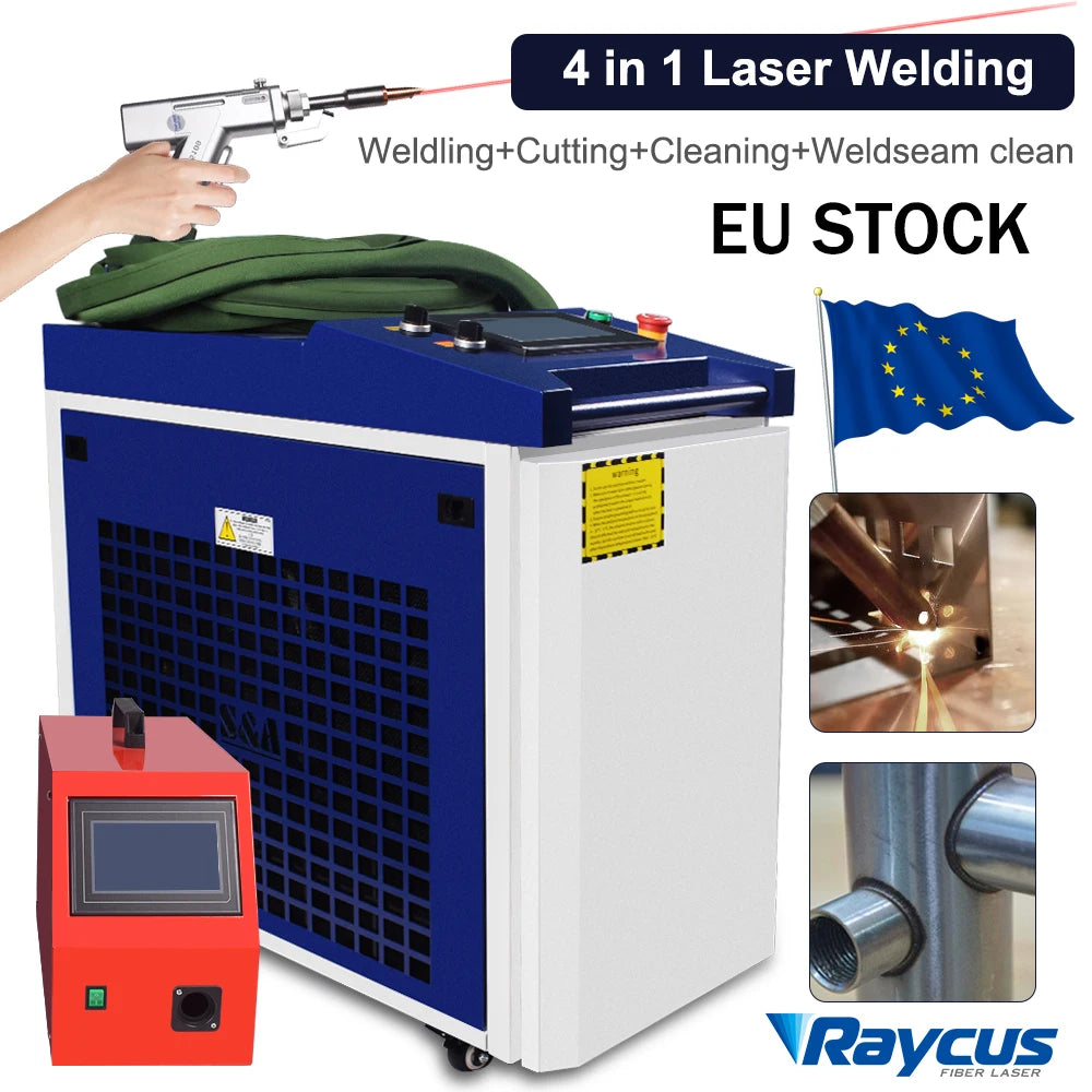 EU Stock Chinacnczone Raycus 2000W SUP23T&28T System Laser Welding Machine for Metal Weld Seam Welding Cleaning Cutting