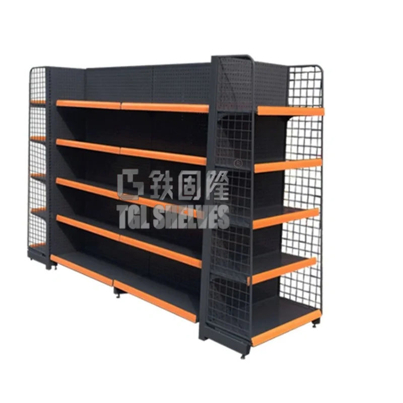 Gondola grocery display stand storage metal shelf supermarket equipment shop shelving