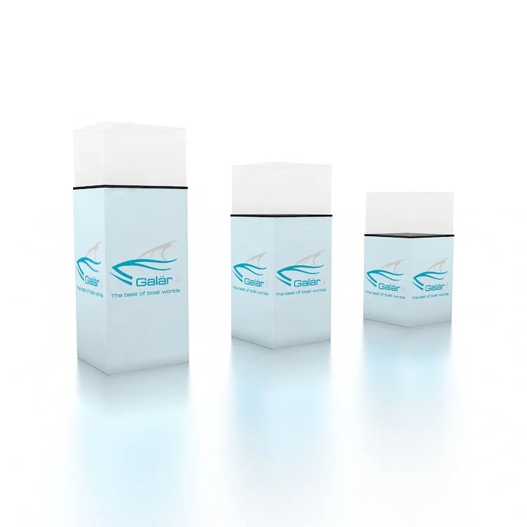 Portable Pedestal Acrylic showcase Stand Aluminum Easy Install Exhibition Booth Display