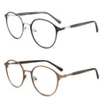 LE6303 New Classic Metal Women Glasses Frame Retro Round Eye Computer Glasses Stainless Steel Optical Eyewear