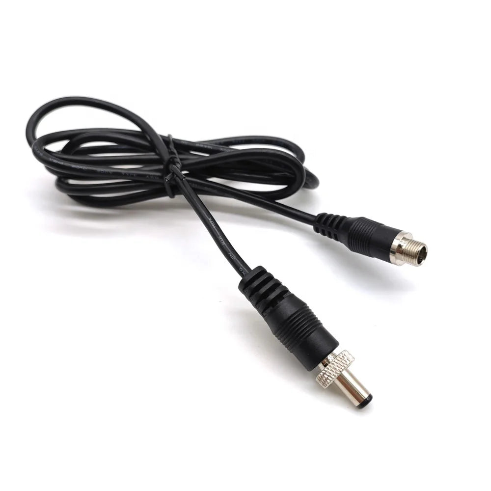 Customized DC5.5*2.5mm 5.5*2.1mm Power Cable with Screw Locking Jack Connectors 12v Dc Plug Male to Female for Power Supply Cord