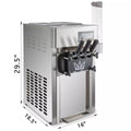 EU Warehouse Factory Price 2+1 Flavors Soft Ice-Cream Machines Automatic Stainless Steel Table Soft Serve Ice Cream Machine