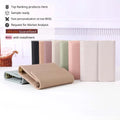 Yihe Best-Selling Soft Litchi Leather Gold Ring A7 Binder Cash Wallet Custom Logo Personal Gift Box Packaged OPP Plastic Bag MegaBDM