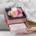 Valentine's Day Christmas Gift Dried Flowers Eternal Flower Gift Box Creative Acrylic Drawer Necklace Flower Box