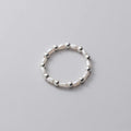 New Minimalist Geometric Multi Beaded Elastic Pearl Rings for Women Baroque Pearl Geometric Rings